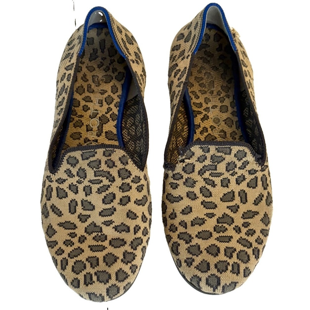 Rothy's Women's Loafers Leopard Flats Shoes Retired Print US 7.5 Comfy